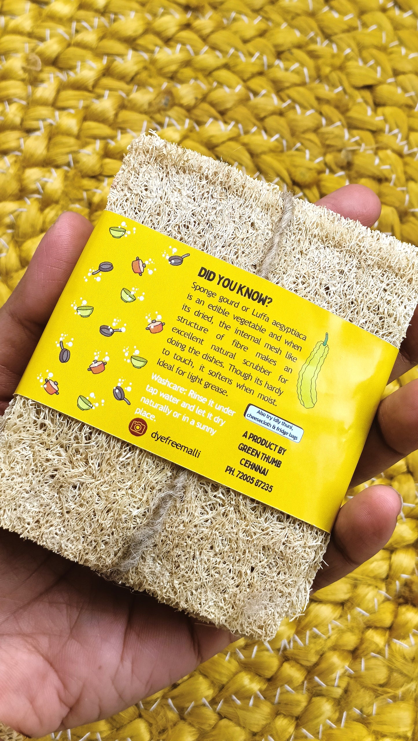 Natural Luffa Dish Scrubs | 100% Plant-Based Sponge Gourd for Eco-Friendly Dishwashing Set of 4