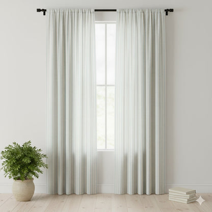 Pinstripe indigo-white muslin - by the meter