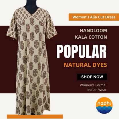 Alia Cut Kala Cotton Handloom Dress