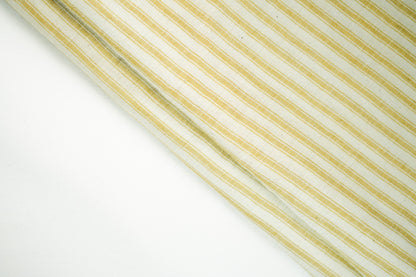 Pinstripe white-mustard muslin