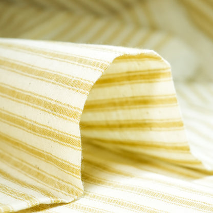 Pinstripe white-mustard muslin