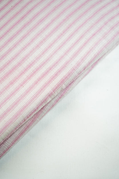 Pinstripe pink-white muslin