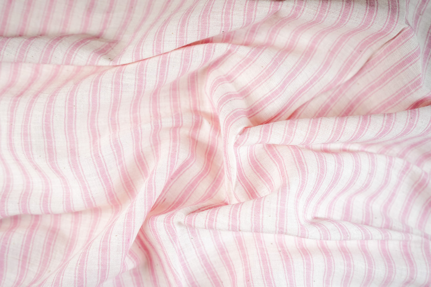 Pinstripe pink-white muslin