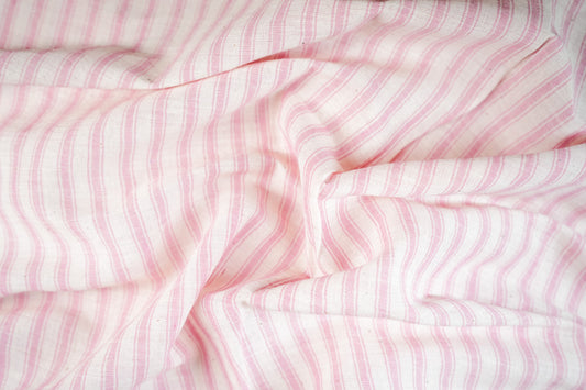 Pinstripe pink-white muslin