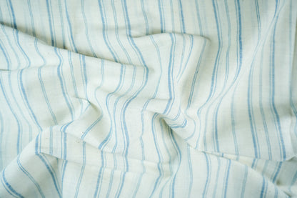 Pinstripe indigo-white muslin