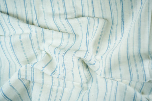 Pinstripe indigo-white muslin