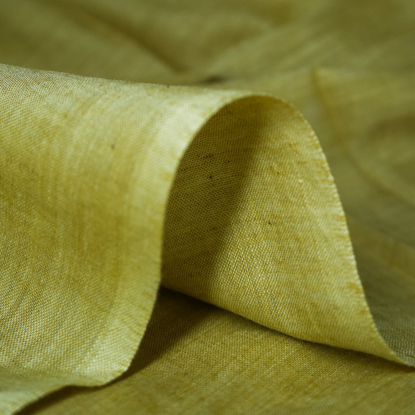 Deep mustard muslin chambray