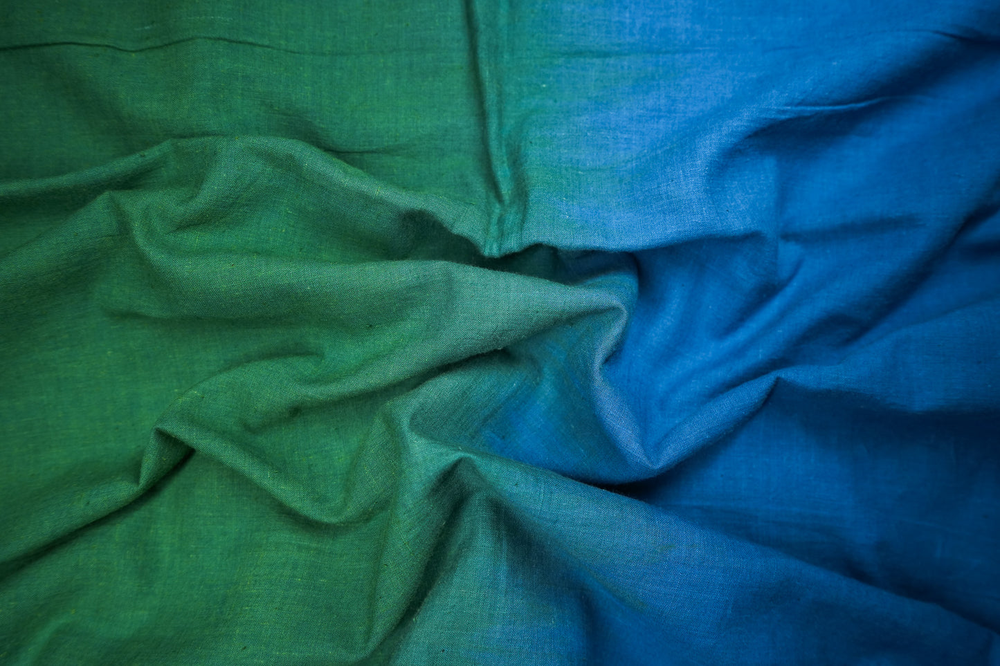 Indigo-green ombre
