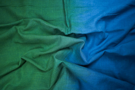 Indigo-green ombre