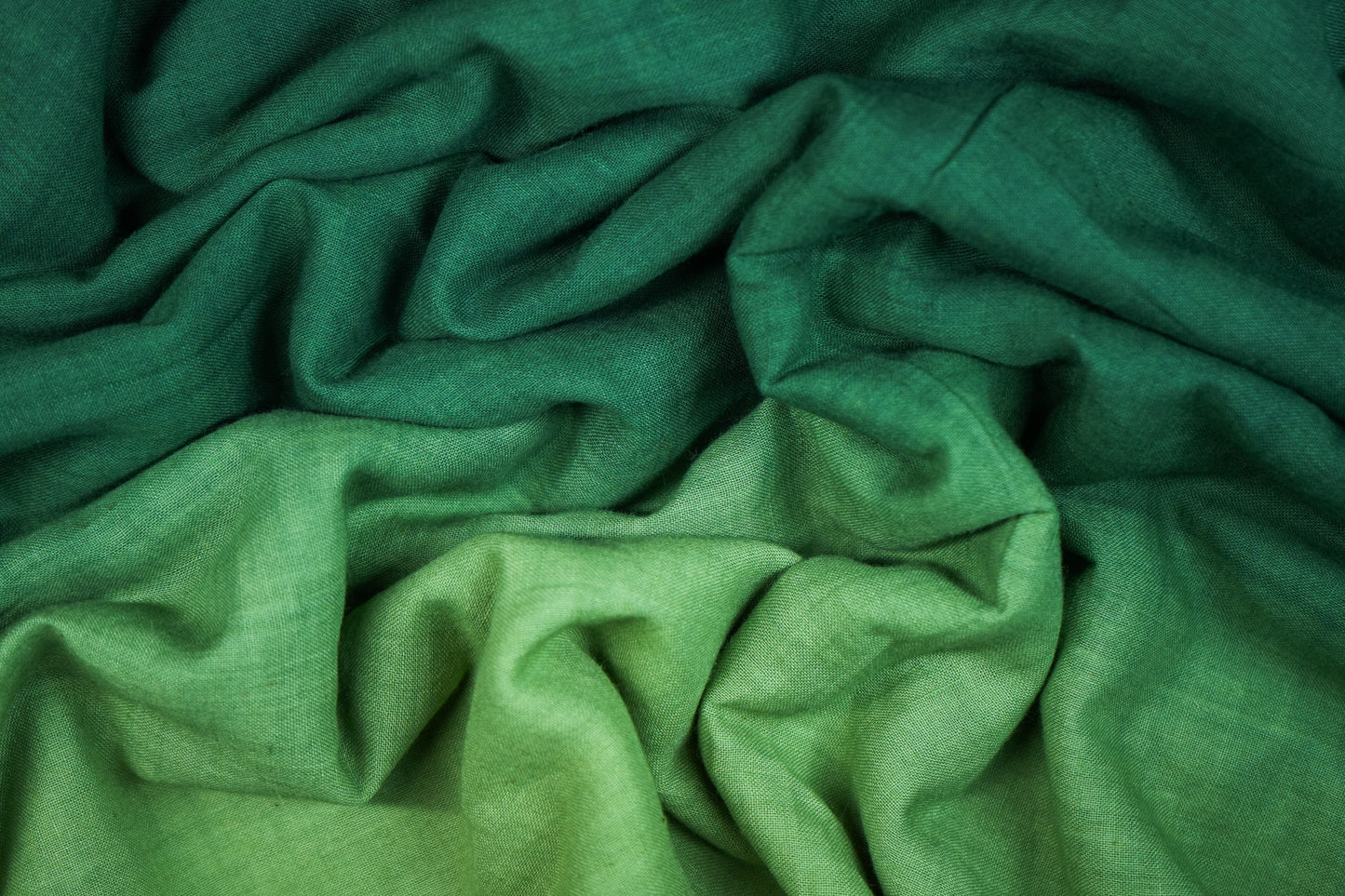 Moss Green Ombre Bengal Muslin