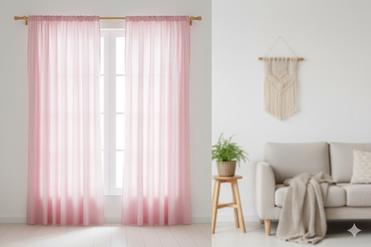 Dusky Pink Muslin Chambray - by the meter