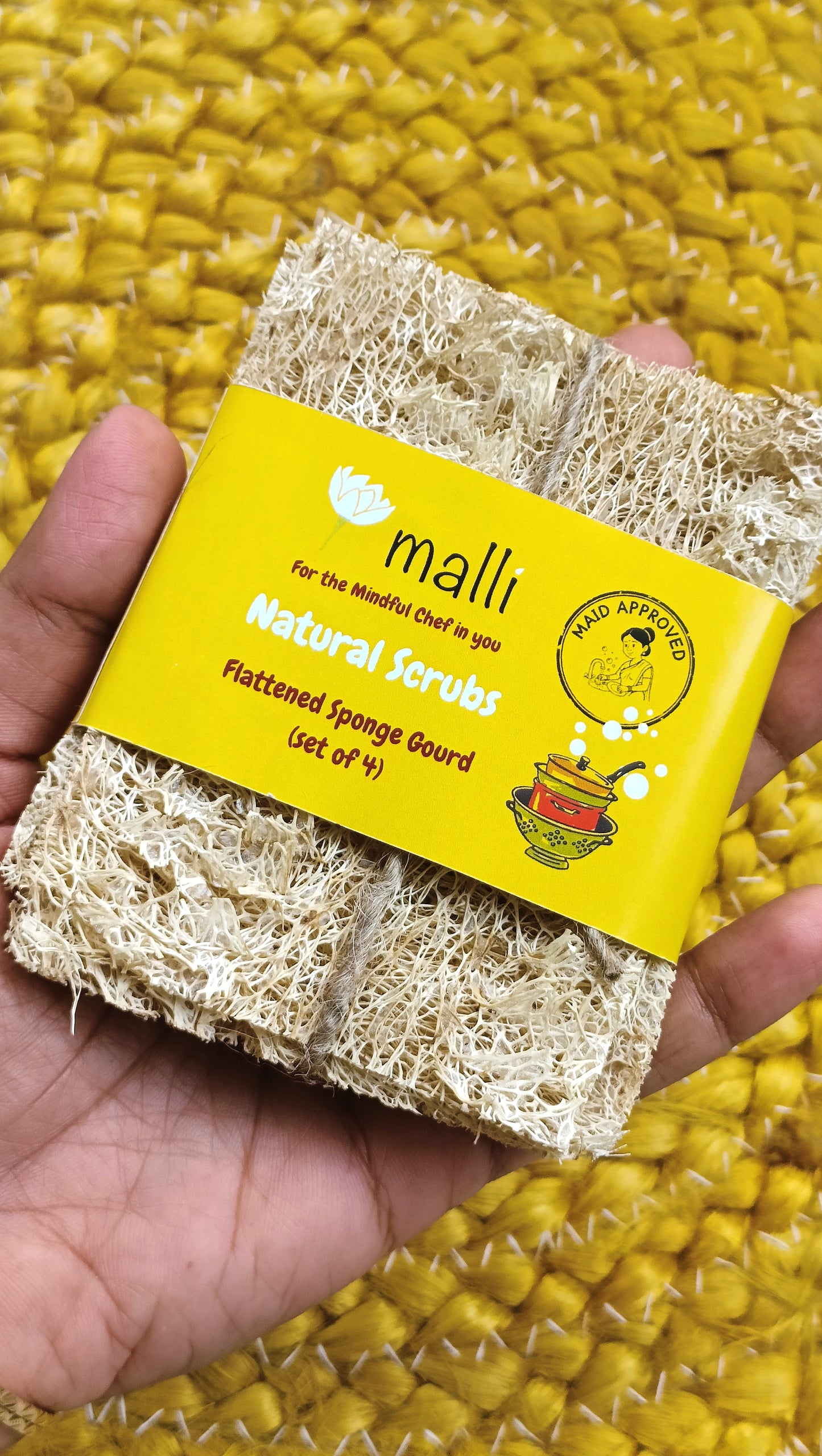 Natural dish crub
