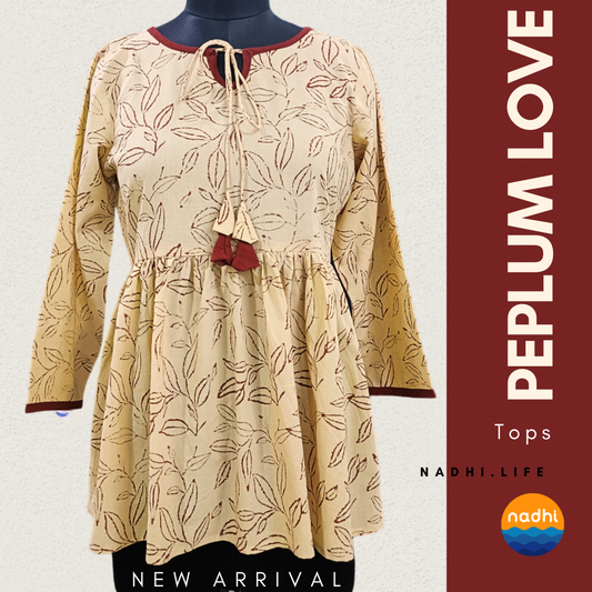 Peplum Top in Cotton for Women